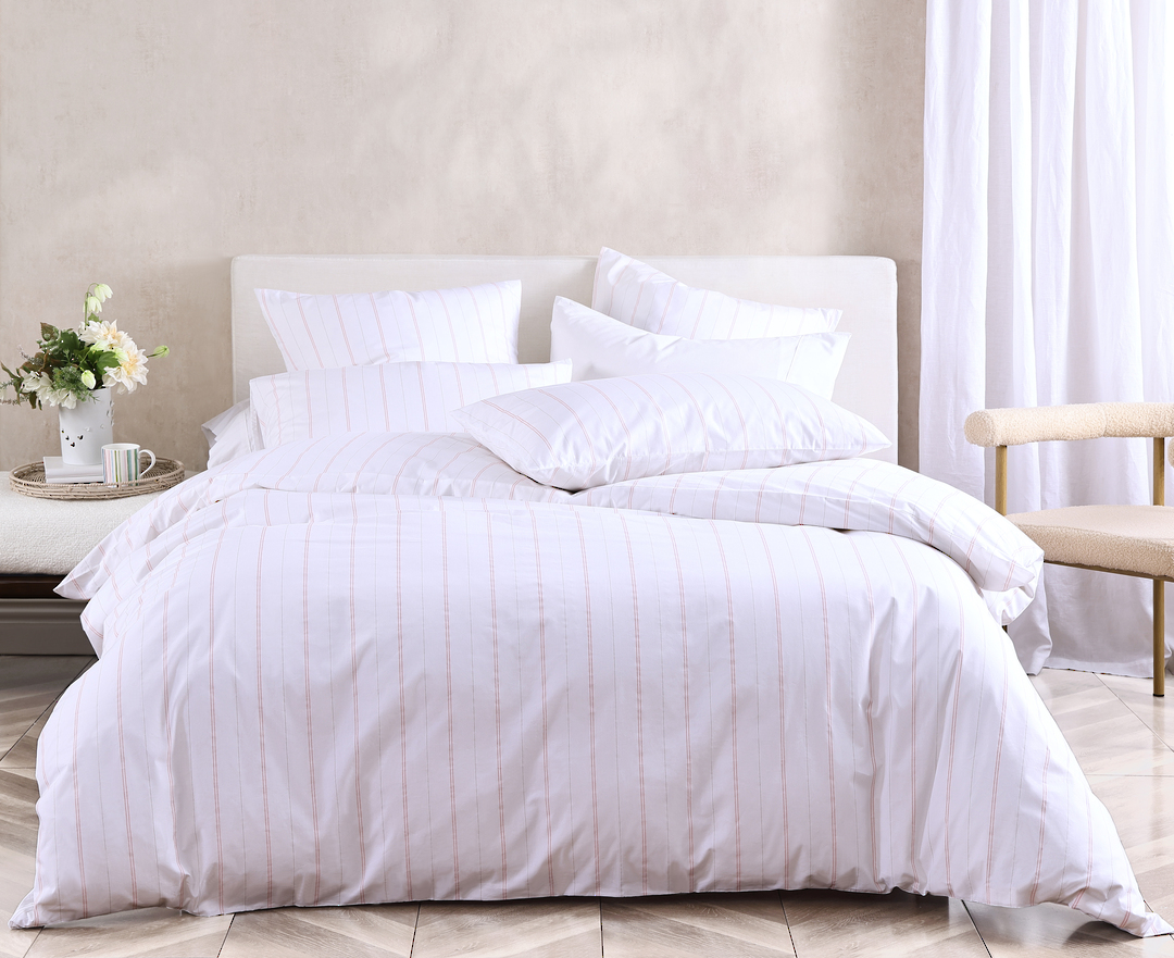 MM Linen | Cape Duvet Set | Pink | Optional Matching Extras image 0
